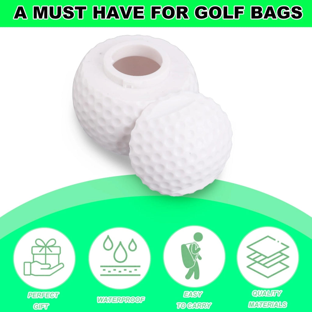 4 bicchieri a forma di pallina da golf con coperchio, capacità 50 ml, colore bianco