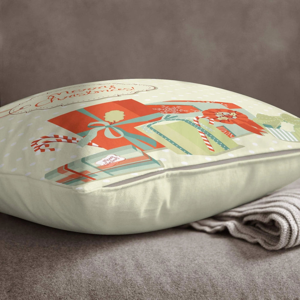 Cuscino, copricuscino 45x45 cm, 100% cotone, con cerniera, multicolore