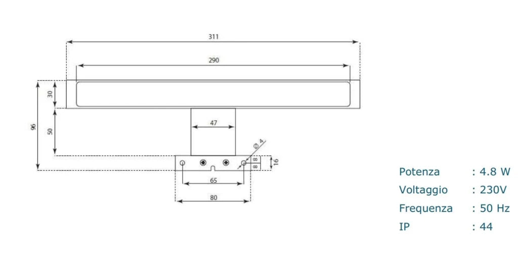Composizione vasca SX IGEA quercia