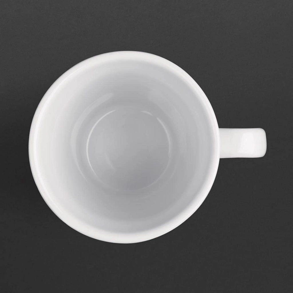 12 tazze da latte in porcellana, 285 ml, 10 oz, 110 mm, per caffè e tè