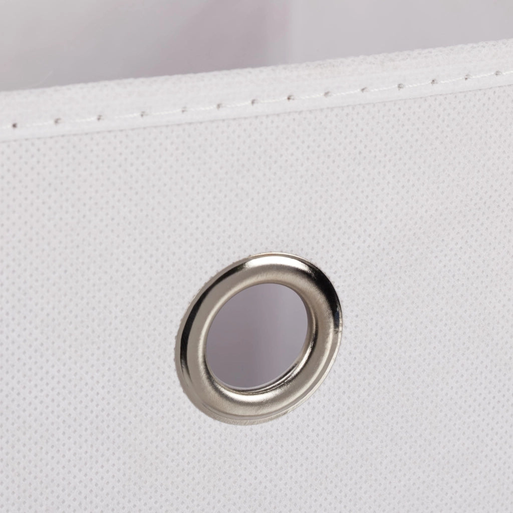 Set di 4 cesti pieghevoli, dimensioni 30x30x30 cm, colore bianco