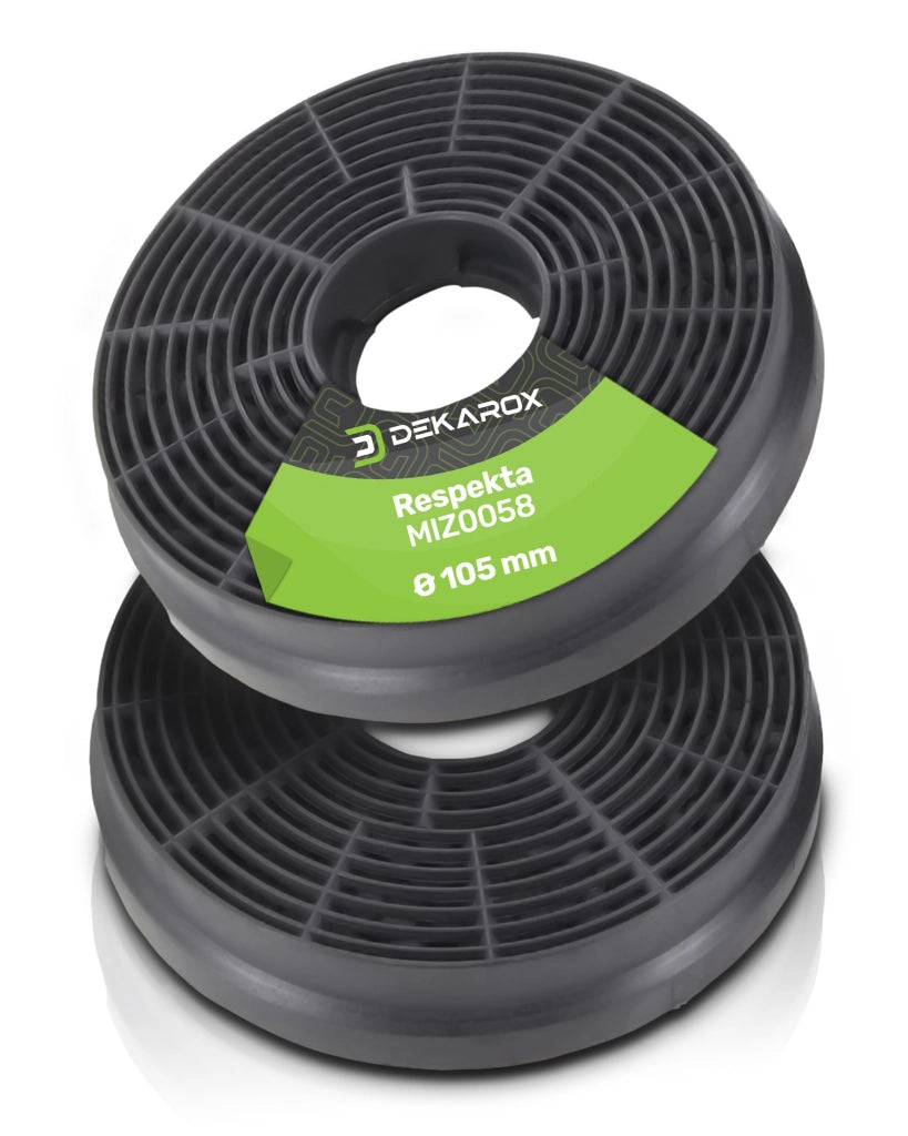 Filtri a carbone attivo, confezione da 2, diametro 105 mm, per cappe aspiranti