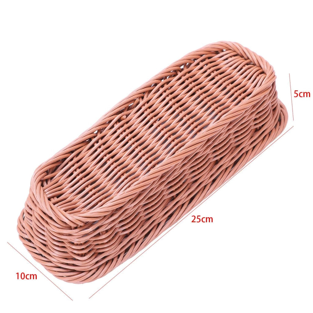 Scatole rettangolari di plastica per la conservazione, confezione da 2, dimensioni 25x5x10 cm