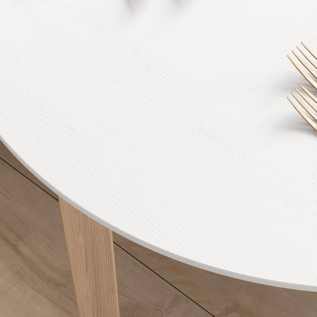 Tavolo da pranzo ?75x76 cm 2 posti in legno bianco