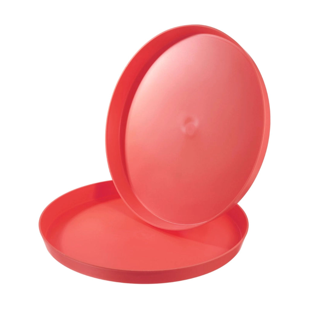 Piatti servitore rotondi, 14" x 1", confezione da 2, antiscivolo, colore rosso