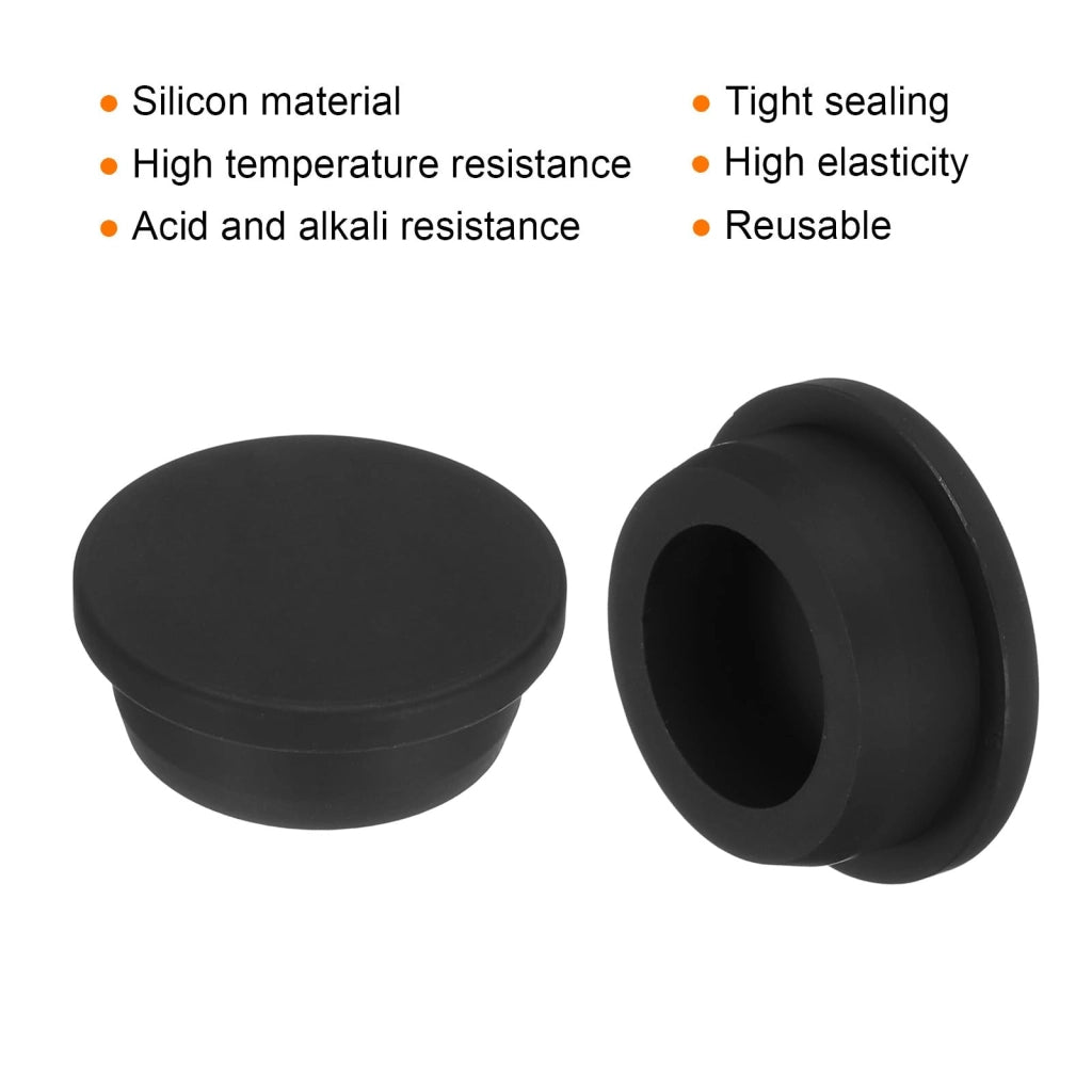 Tappo in silicone a forma di T, diametro 33,3 mm, colore nero, confezione da 1 pezzo