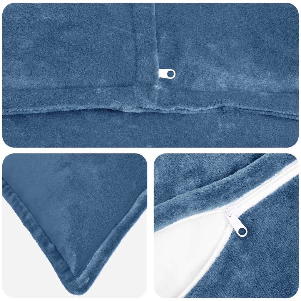 Federa 2 pz HOUTEN Azzurro 50 x 75 cm Flanella 919983