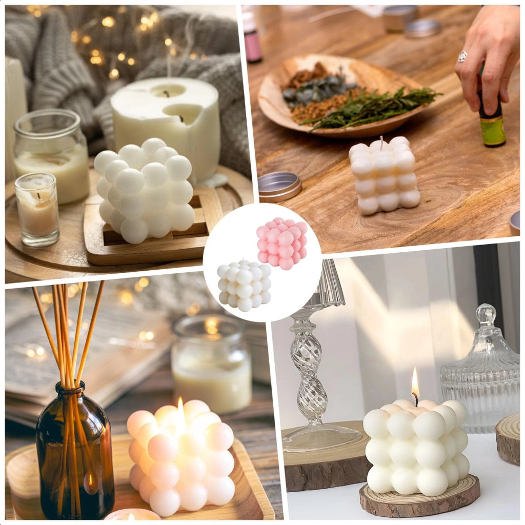 Candele profumate a forma di cubo, confezione da 2, peso netto 20 g