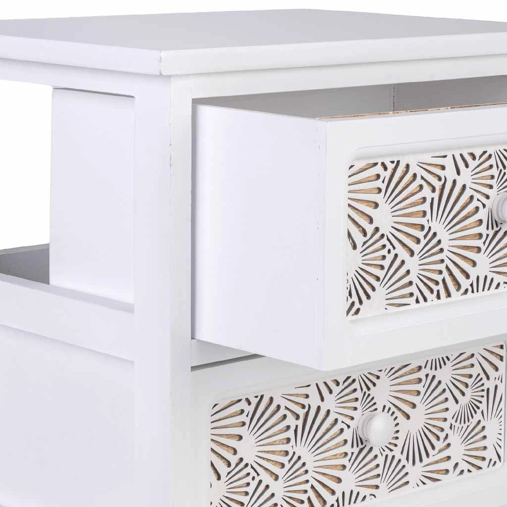Cassettiera in legno 40x29x73h cm bianca