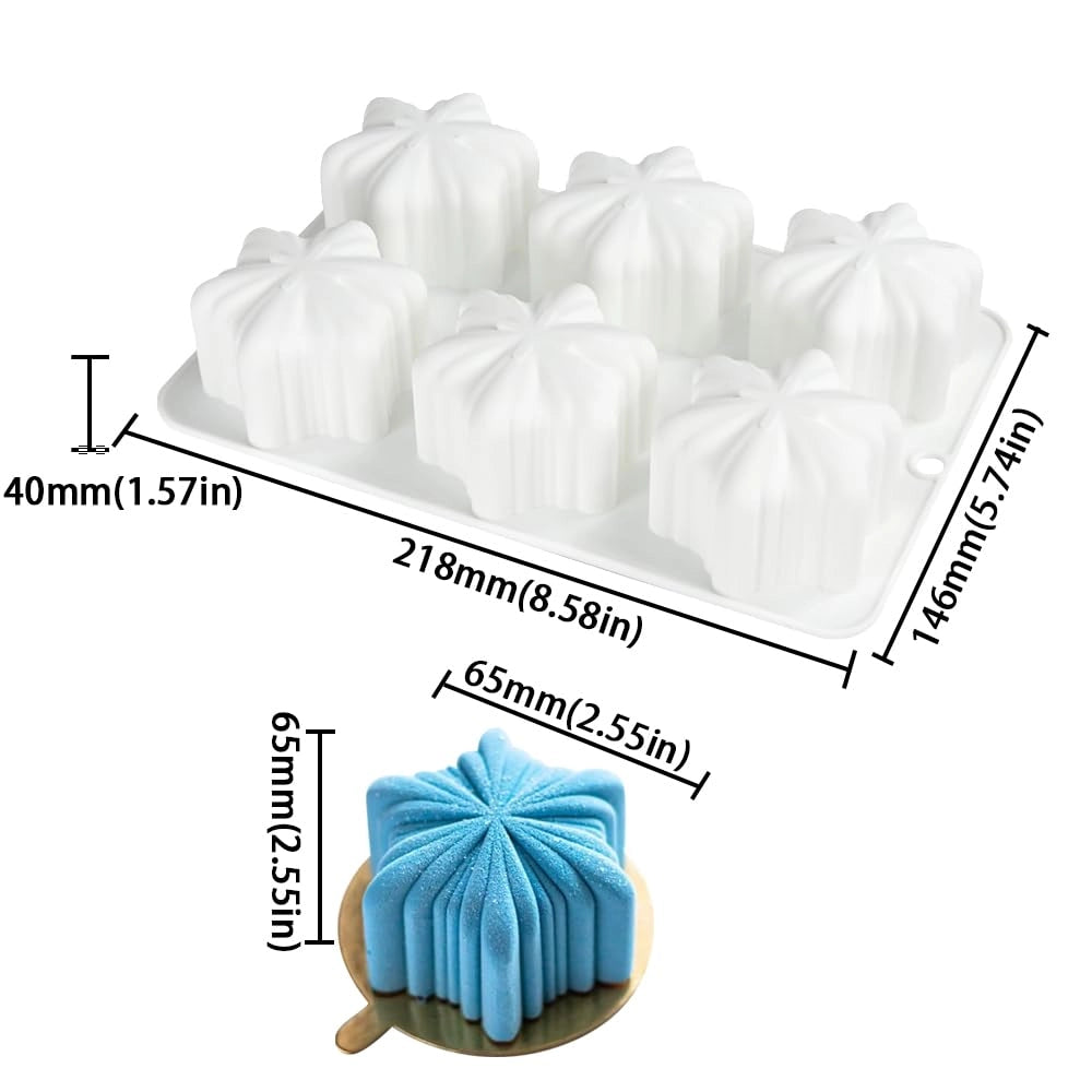 Stampo in silicone a forma di fiocchi di neve, ideale per mousse e torte, stampo da forno tridimensionale