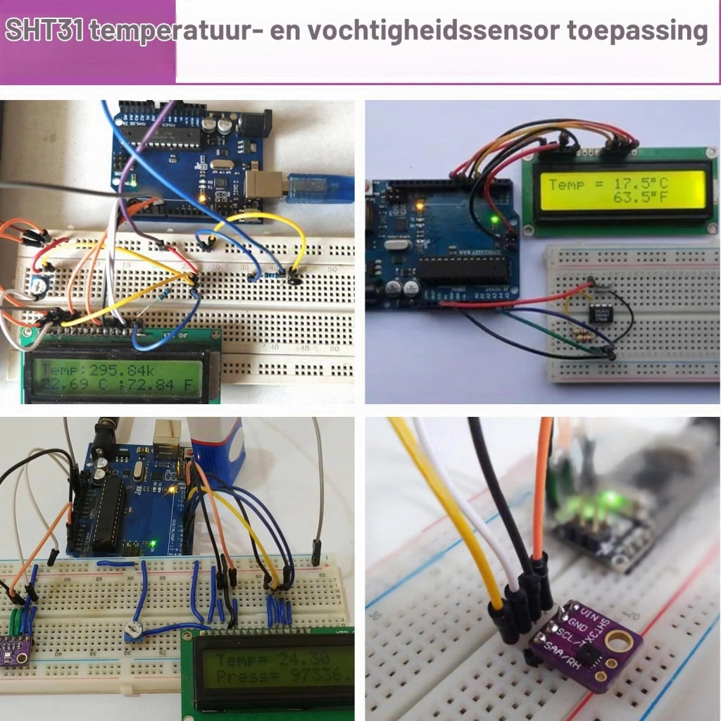 Sensore di umidità SHT31-D, confezione da 3, interfaccia I2C, compatibile con Arduino
