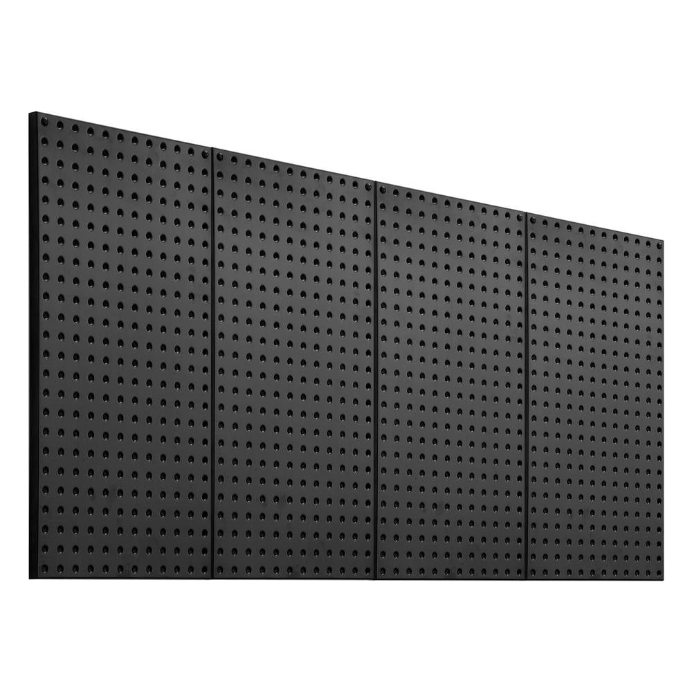 Set di 4 Pannelli Forati in Metallo 609,6 x 304,8 x 19 mm, Organizer da Parete in Acciaio per Garage, Officina e Banco da Lavoro