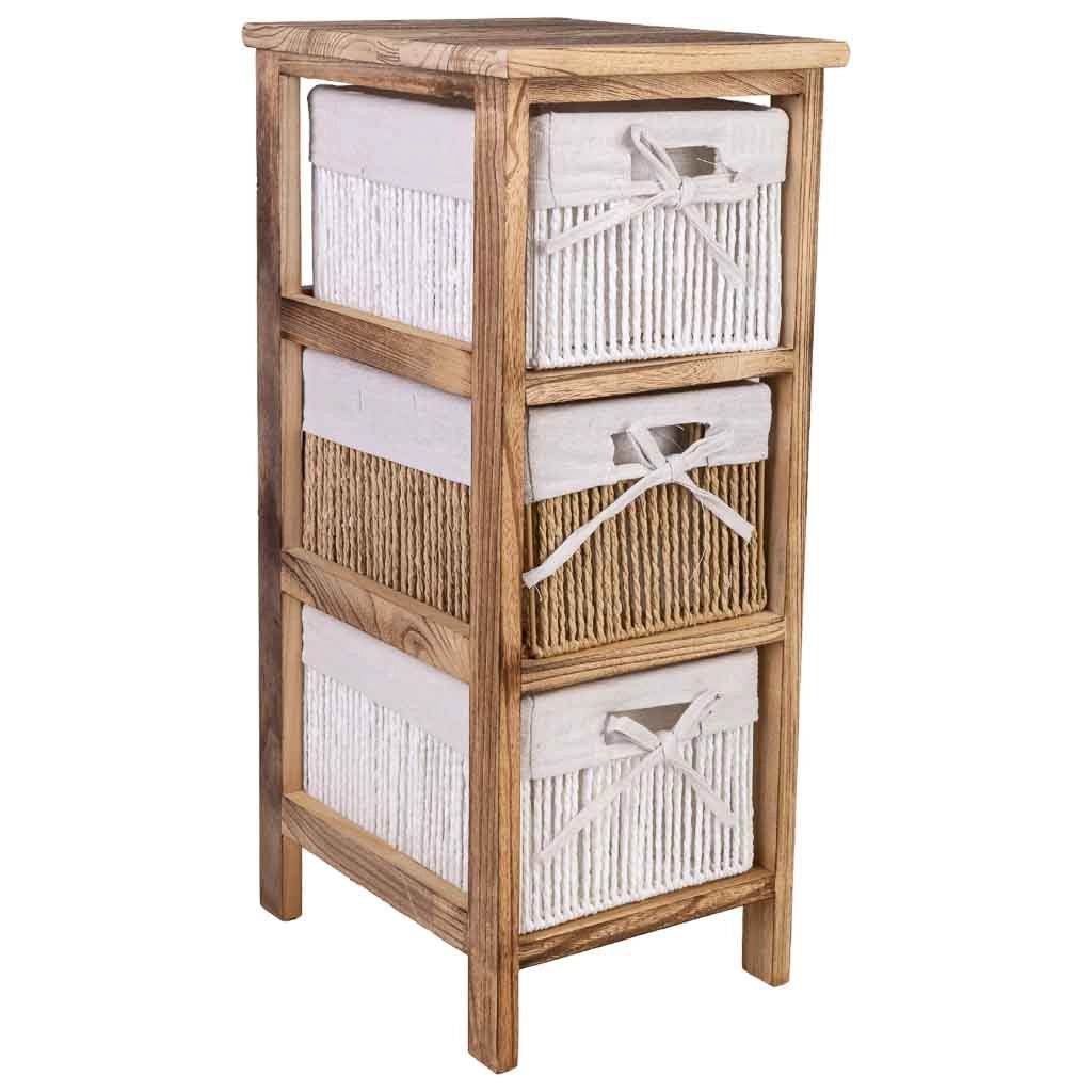 Cassettiera in legno 26 x 32 x 63h cm