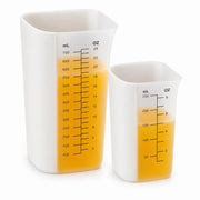 Set di misurini, 2 pezzi, in silicone e PP, da 250 ml e 700 ml