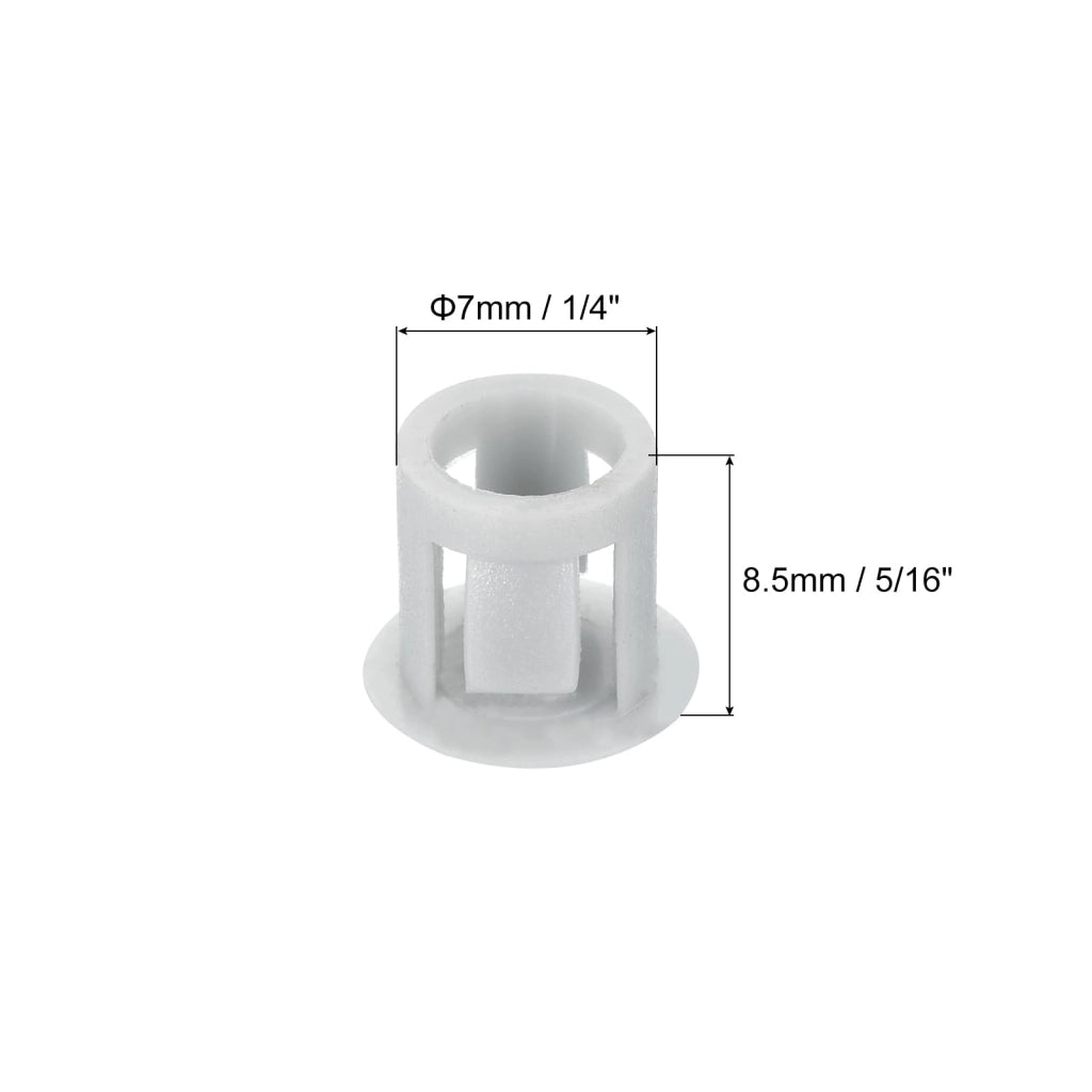 32 tappi in gomma plastica, grigi chiari, da 7 mm, per tubi e mobili