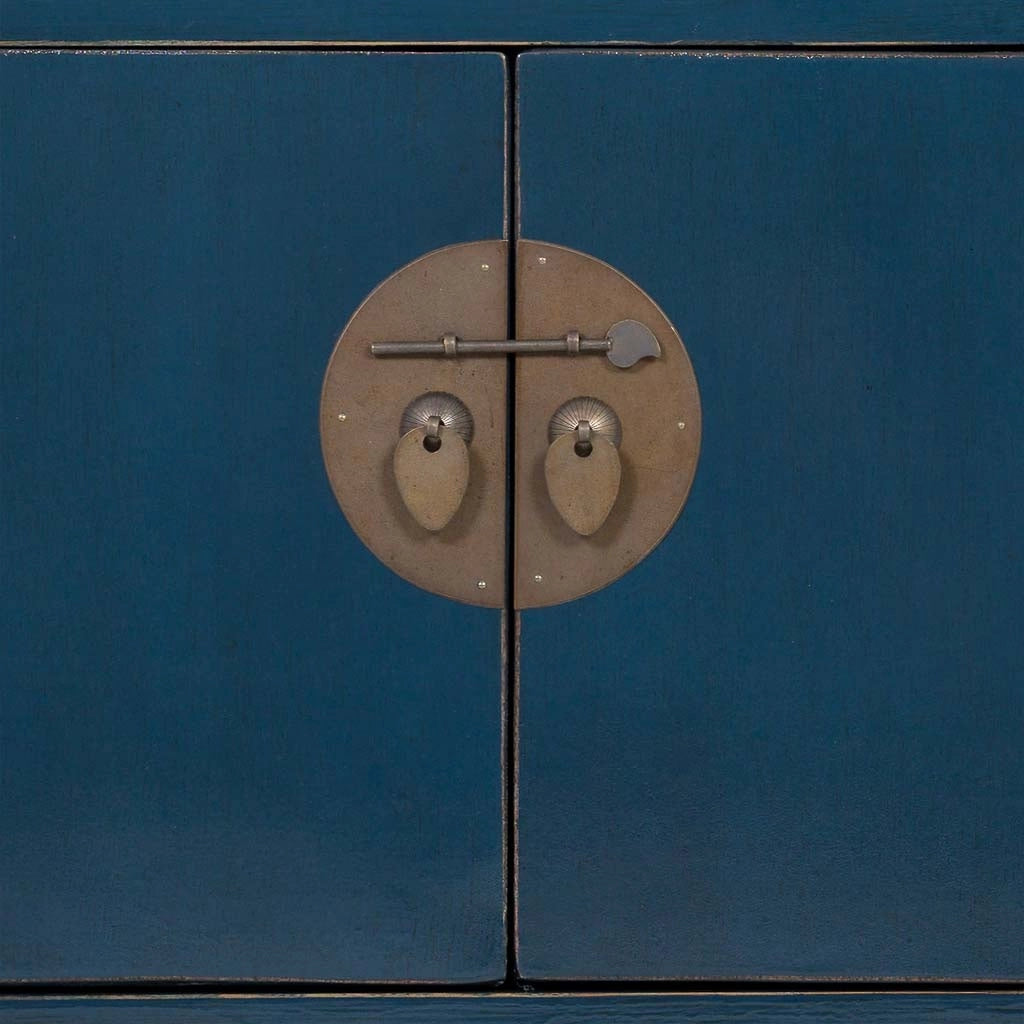 Credenza in legno blu 130x46x62h cm