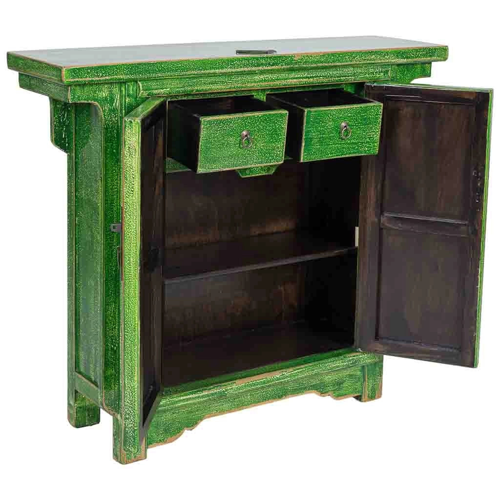 Appendiabiti da ingresso in legno verde 100x28x86h cm