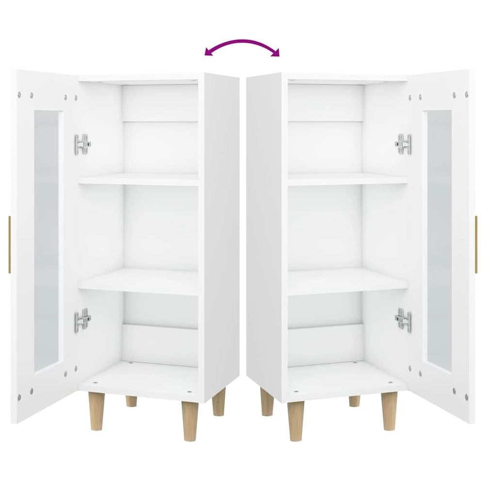 Credenza Bianca 34,5x34x90 cm in Legno Multistrato