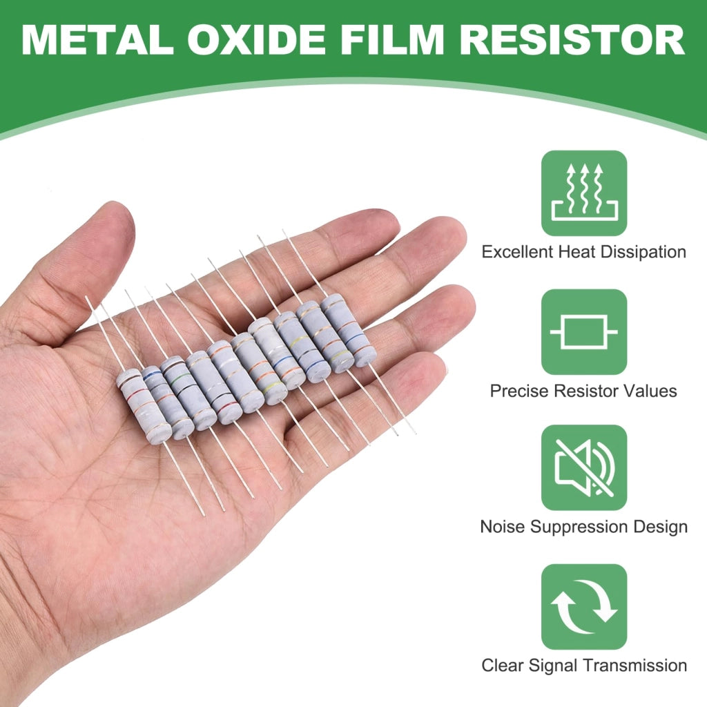 10 resistenze da 12 Ohm, 5W, tolleranza ±5%, autoestinguenti