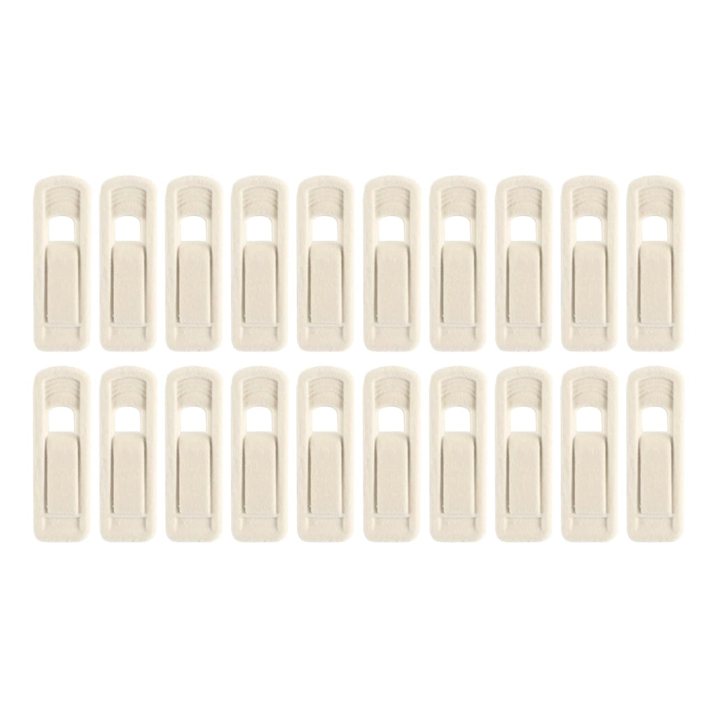 Ganci appendiabiti, 20 pezzi, color beige, 7 cm, morbidi, in ABS