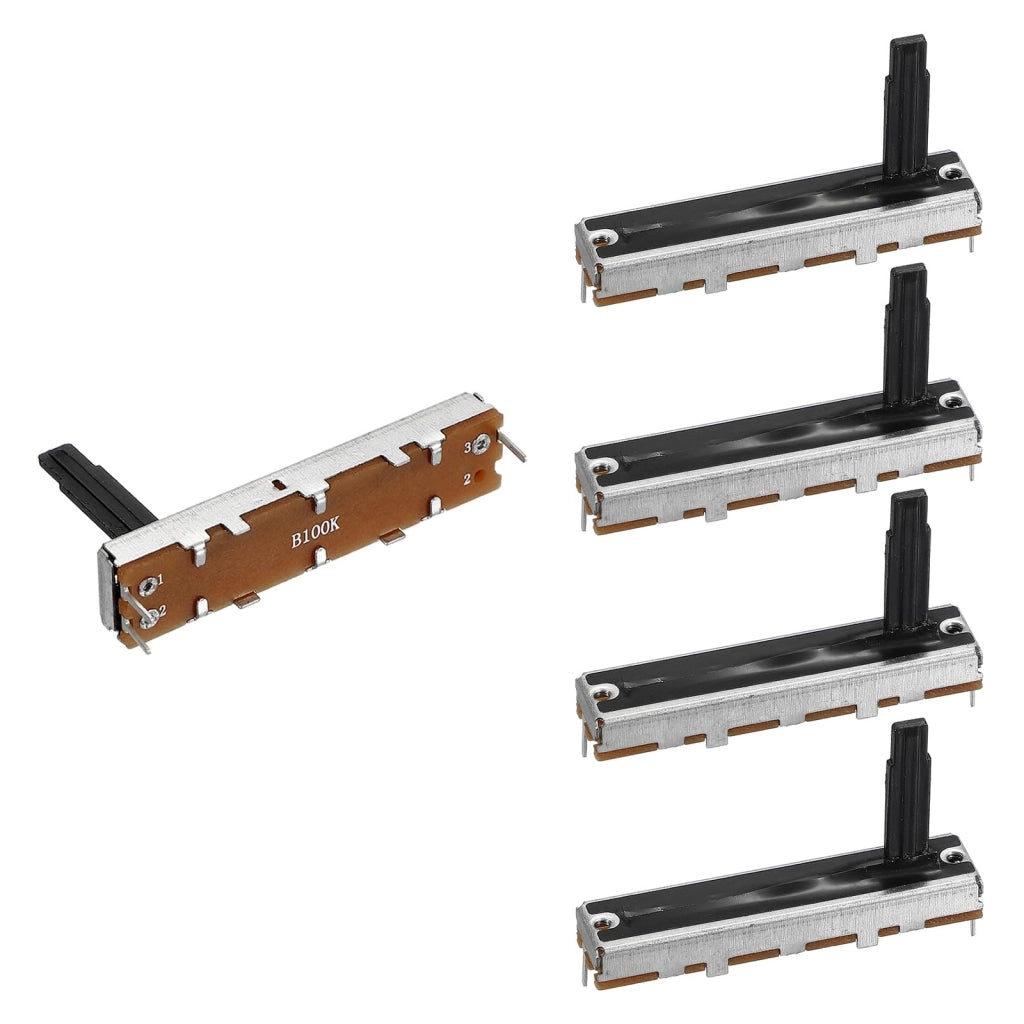 Potenziometro lineare B100K, 45 mm, albero da 30 mm, confezione da 5 pezzi