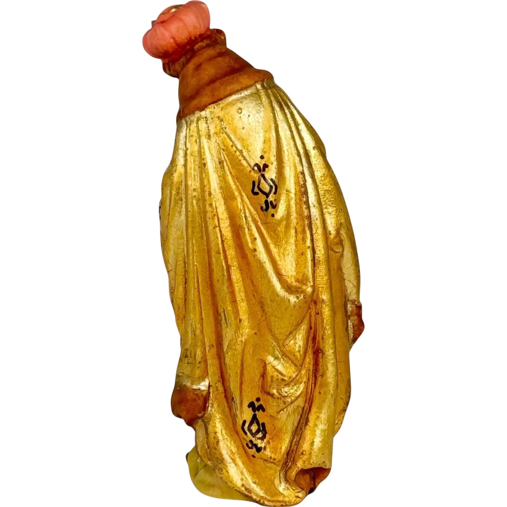 Figura per presepe, re Gaspare con mirra, legno, 6 cm