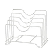 Organizzatore per taglieri, 4 scomparti, metallo, bianco