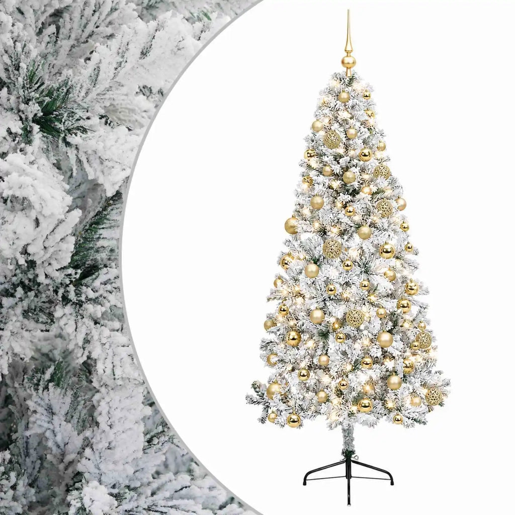 Albero di Natale artificiale con palline 210 cm 300 LED 3460908