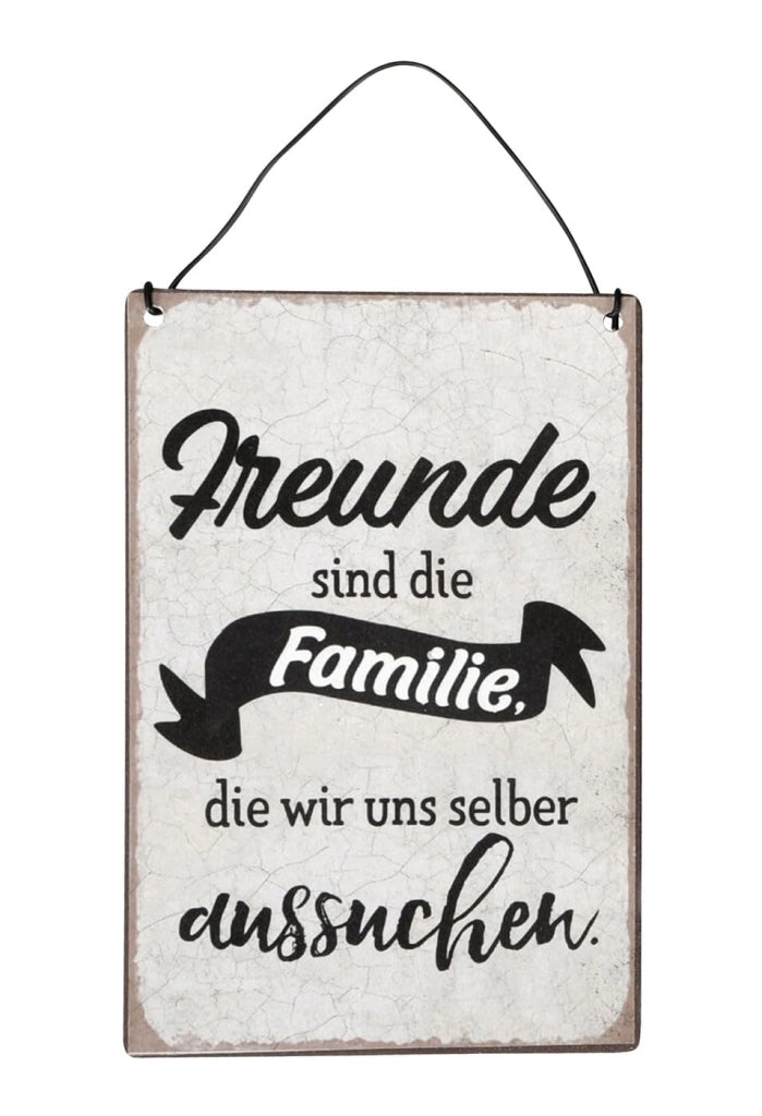 Set di 3 targhette metalliche, 10x15 cm, stile shabby chic, decorazioni da parete con scritte