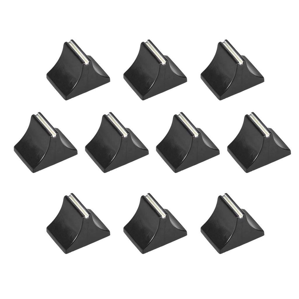 Manopola per potenziometro, scorrevole, per controllo del volume, del tono e della luminosità, confezione da 10 pezzi, colore nero
