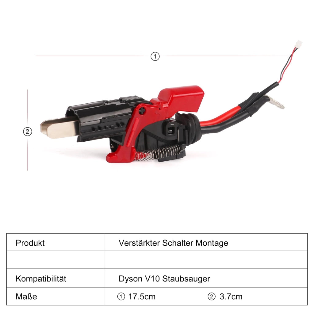 Set di interruttori di sicurezza per aspirapolvere Dyson V10 SV12, colore rosso, materiale plastico