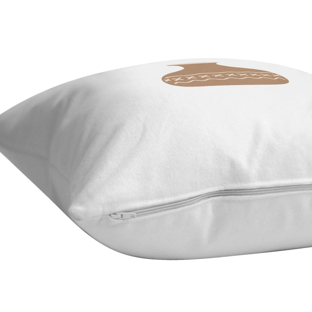 Custodia per cuscino, 60x60 cm, in poliestere, con cerniera, colore bianco