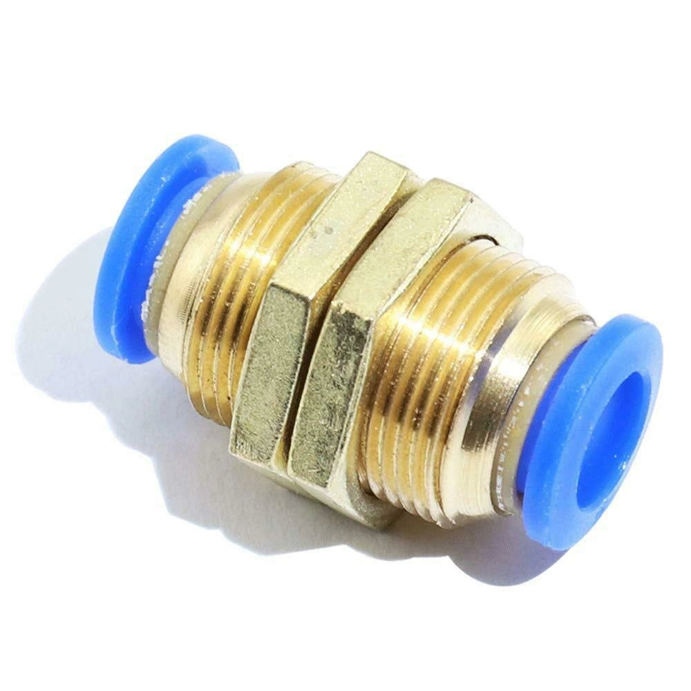 Connettori pneumatici a soffietto, diametro 4 mm, confezione da 2 pezzi, realizzati in ottone/nylon