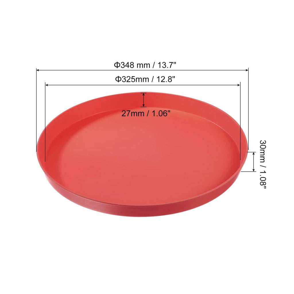 Piatti servitore rotondi, 14" x 1", confezione da 2, antiscivolo, colore rosso