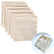 Set di 6 tovaglioli in tessuto di cotone, color beige, 42x42 cm