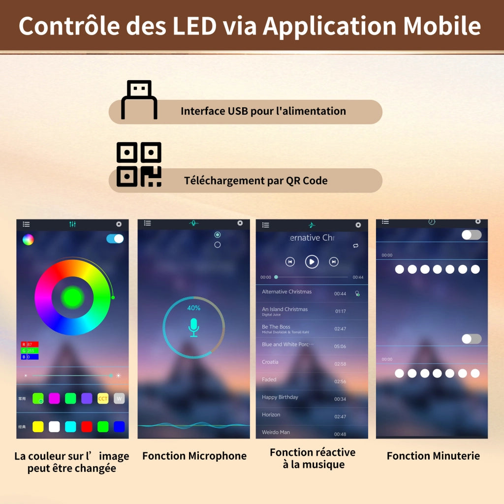 Credenza con illuminazione LED controllabile tramite app in MDF e vetro bianca effetto legno con sistema antiribaltamento