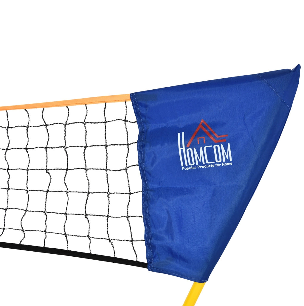 Set badminton con rete pieghevole, 4 racchette e custodia, giallo