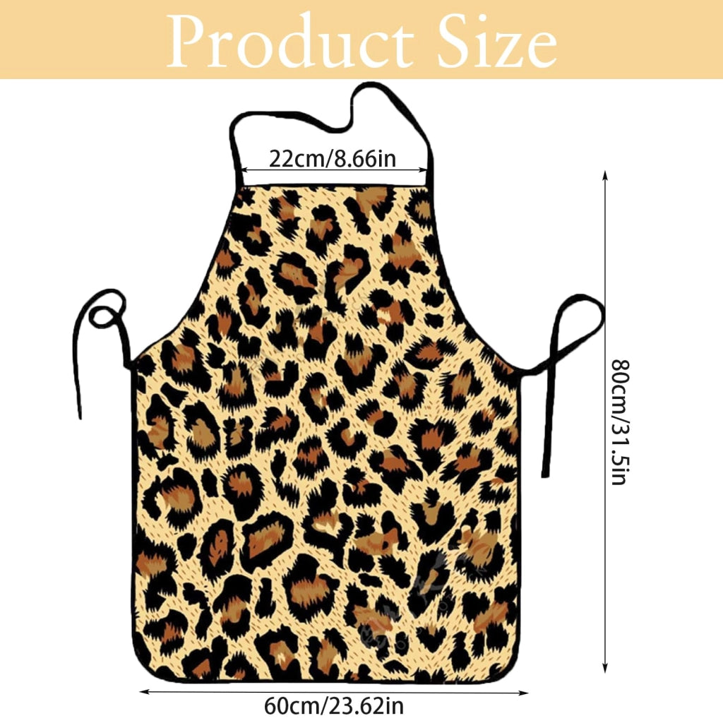 Gonna con motivo leopardato, impermeabile, 80 x 60 cm, in poliestere, color marrone