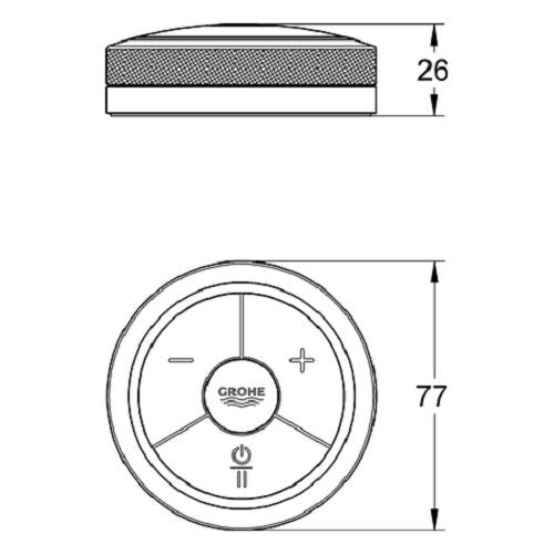 Pannello di controllo digitale per bagno/doccia, colore argento/cromato, codice prodotto 36309000