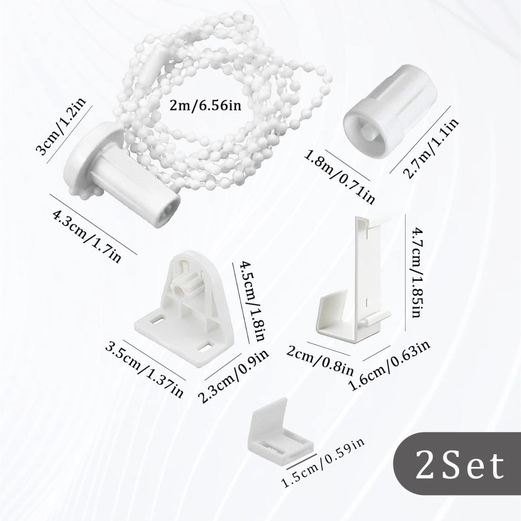 Set da 2 pezzi di ricambi per rulli Klemmfix, diametro 17 mm, in PVC
