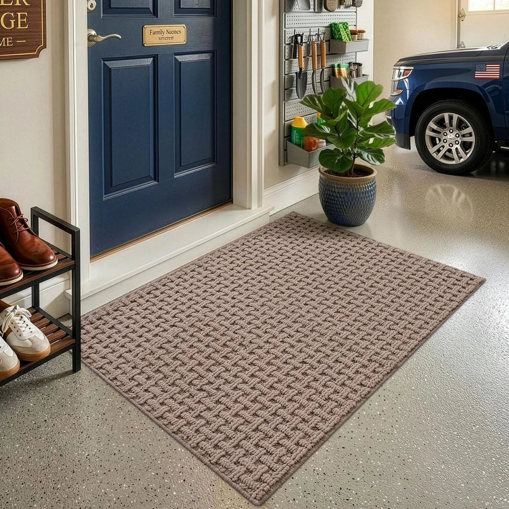 Tappetino per interni di porte, lavabile, 90x150 cm, color beige, antiscivolo