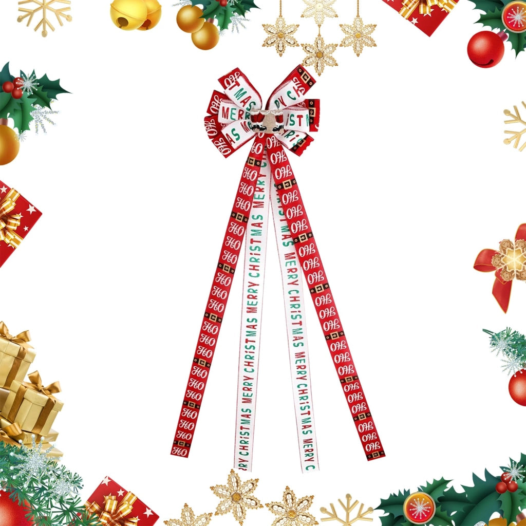 Nastro decorativo per albero di Natale, rosso, 139 cm, 1 pezzo, per decorazioni fai-da-te