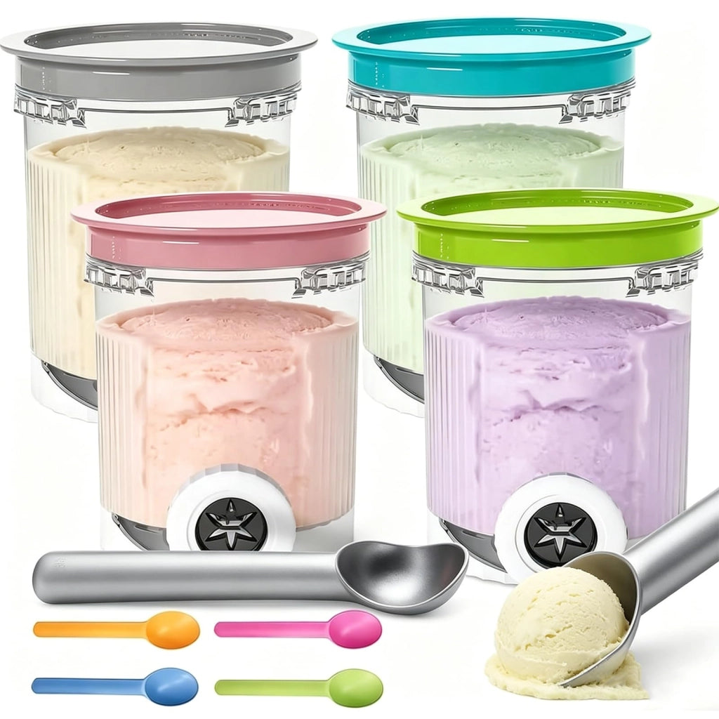 4 contenitori per Ninja Creami Swirl NC700/NC701, 400 ml