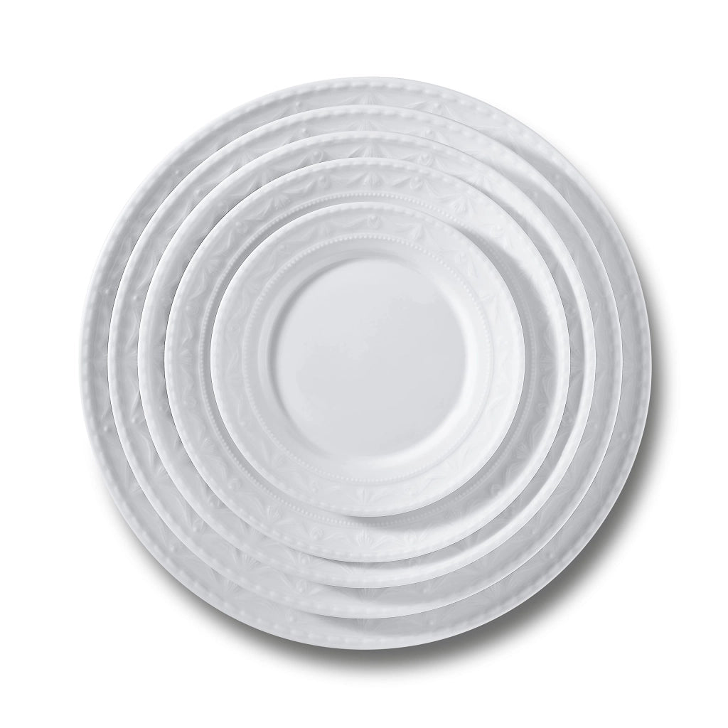 Piatto dessert KURLAND, porcellana, bianco, diametro 19,5 cm, prodotto artigianalmente
