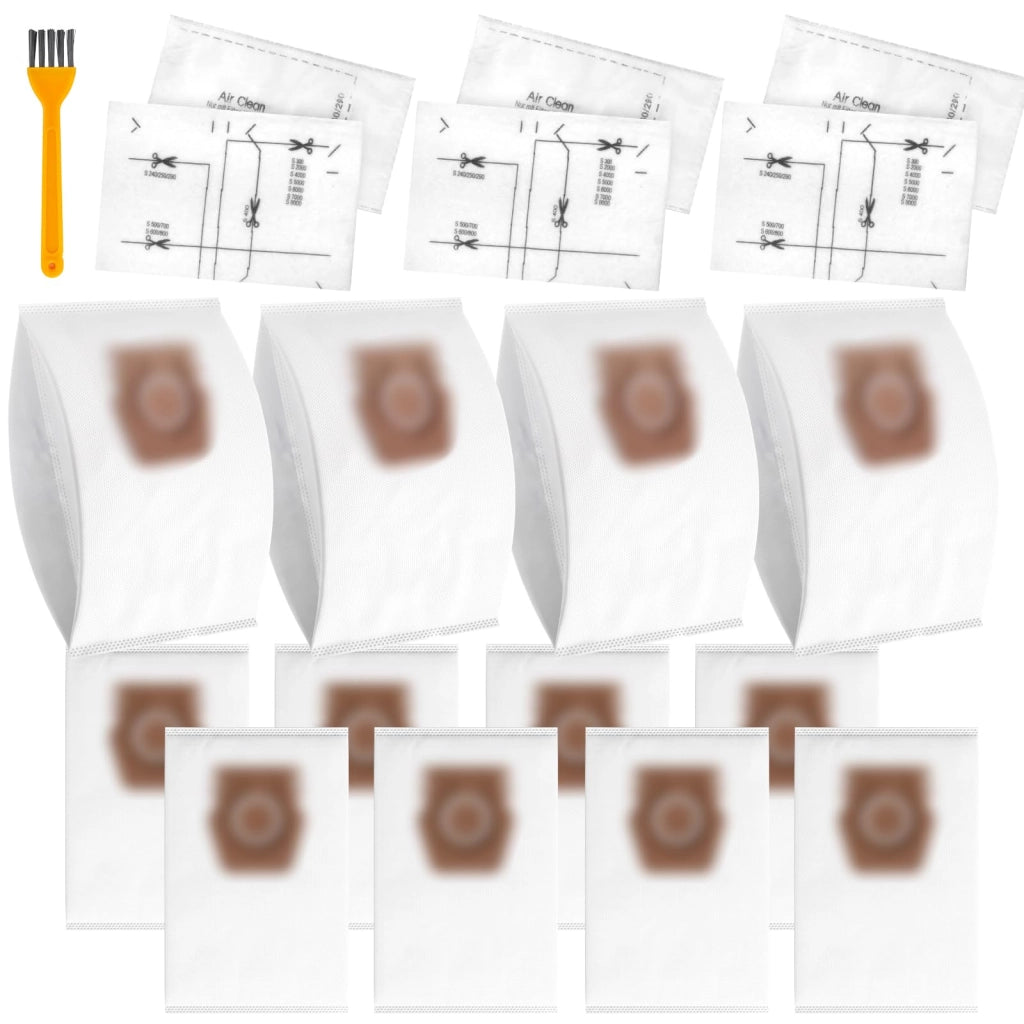 12 sacchetti per aspirapolvere Miele Guard L1/S1, grandi, color marrone-rossastro