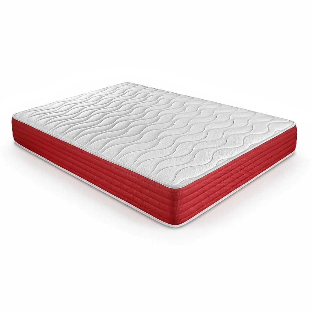 Materasso in memory foam Lite, reversibile, con supporto rigido, 80x180 cm, bianco