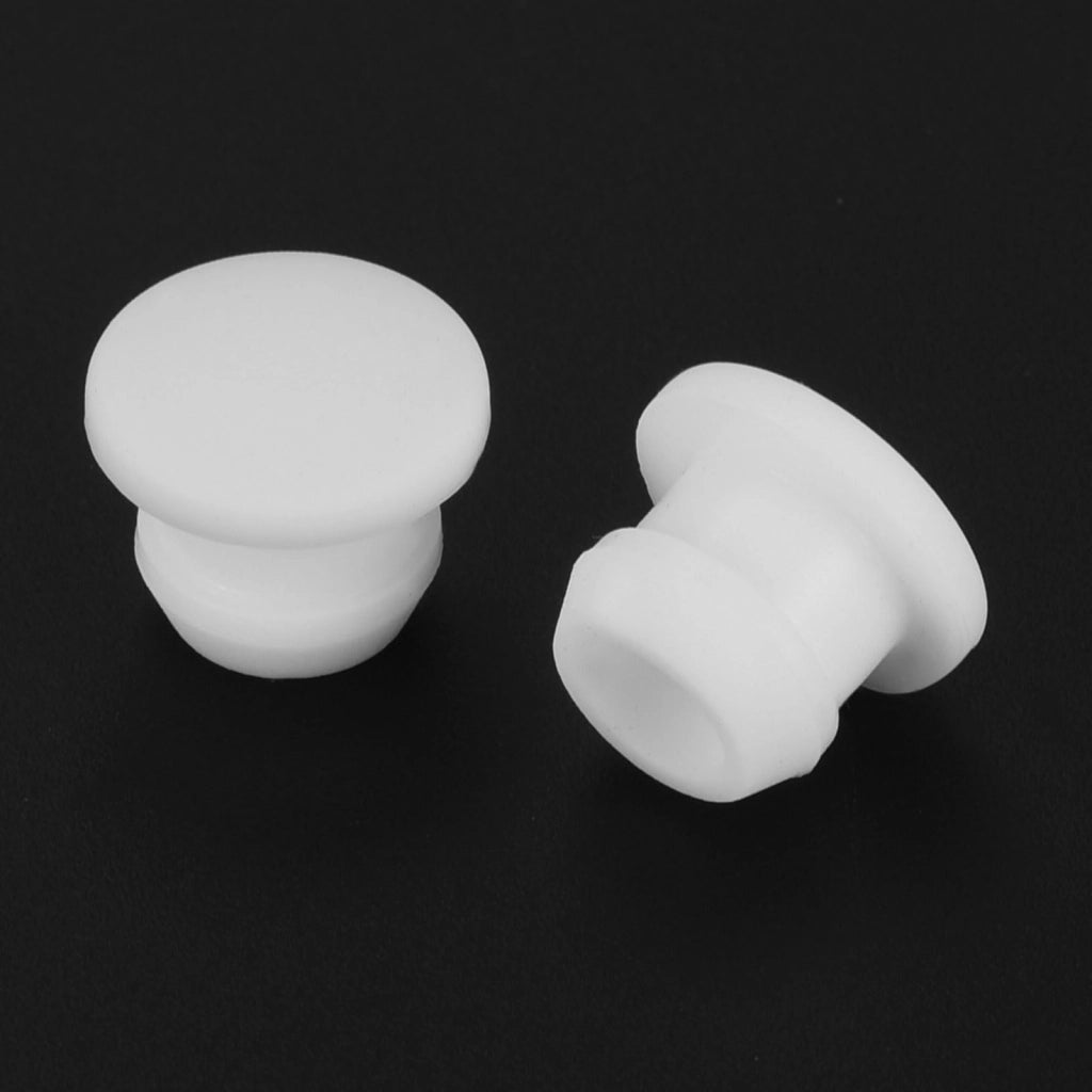 Tappi di copertura in silicone, forma rotonda, 7,5 mm, colore bianco, confezione da 20 pezzi