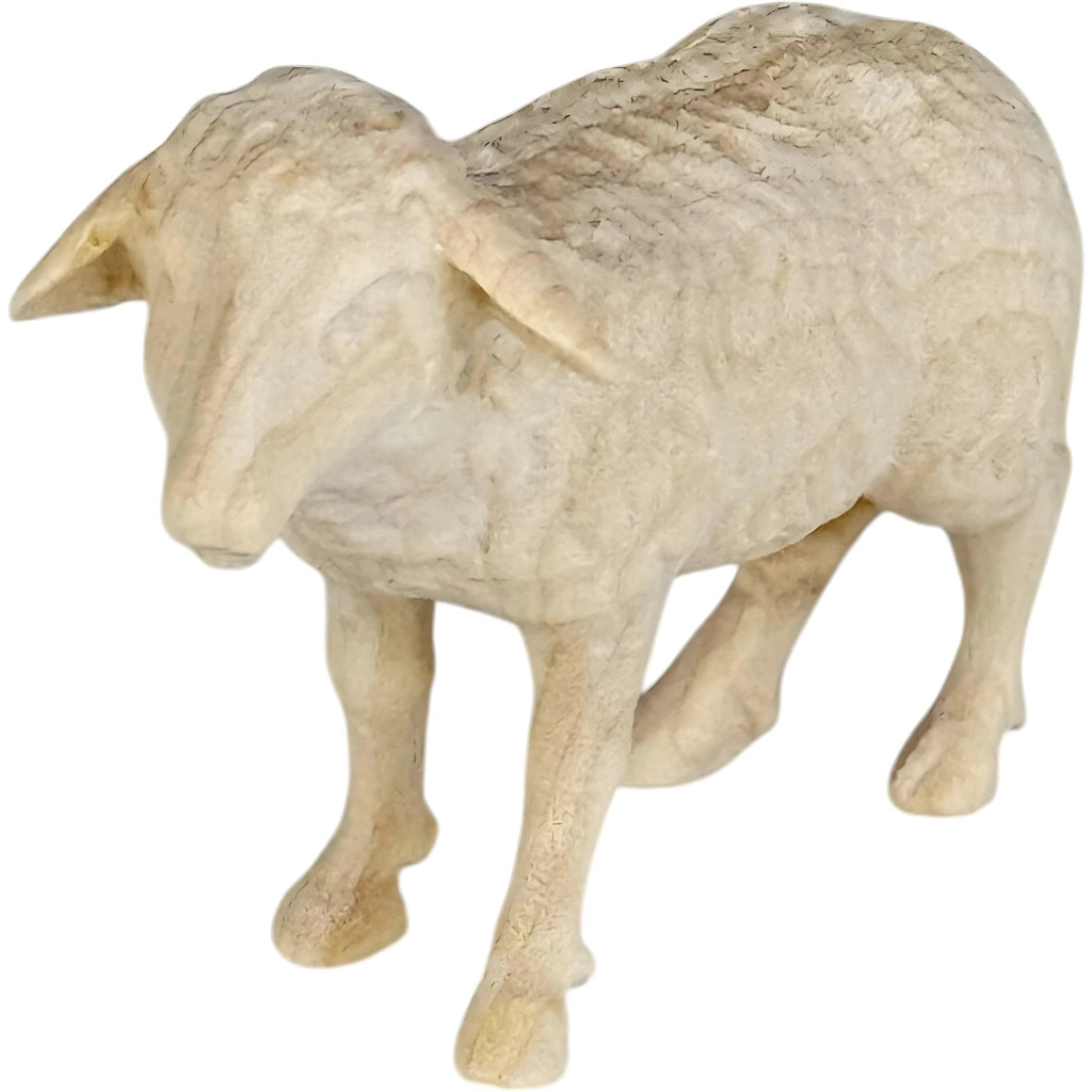 Agnello in legno, altezza 6 cm, dipinto a mano, figura religiosa