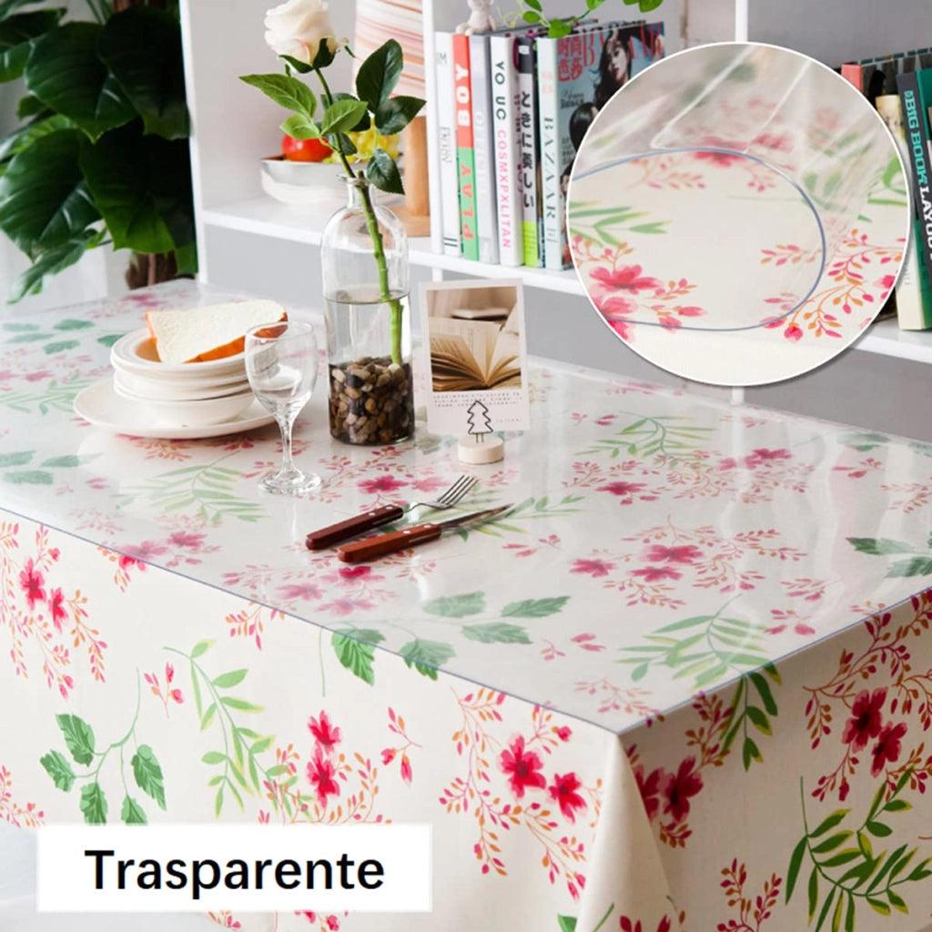 Pellicola protettiva trasparente in PVC per tavoli, spessore 2 mm, dimensioni 80x80 cm