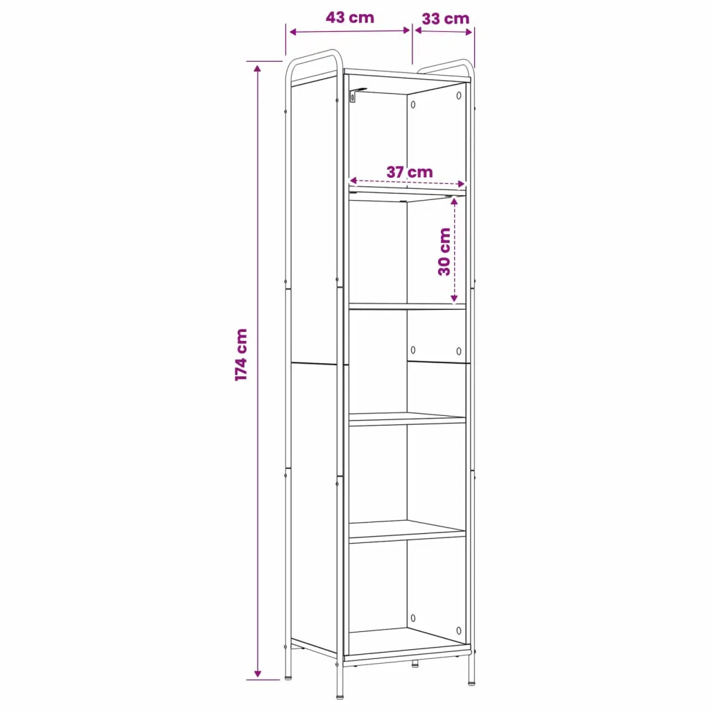Armadio per Libri 55,5 x 33 x 174 cm Legno ingegnerizzato 8013939
